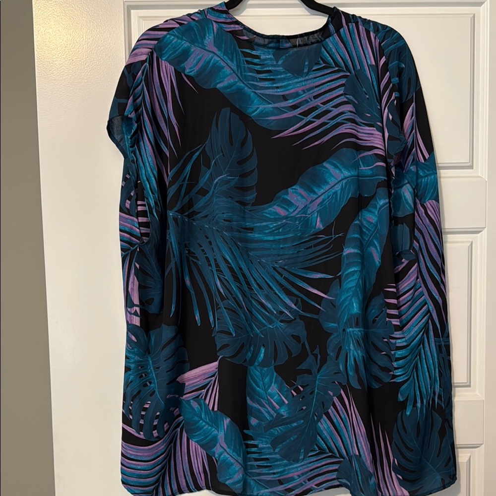 Tropical Print Women's Top - Picture 7 of 7